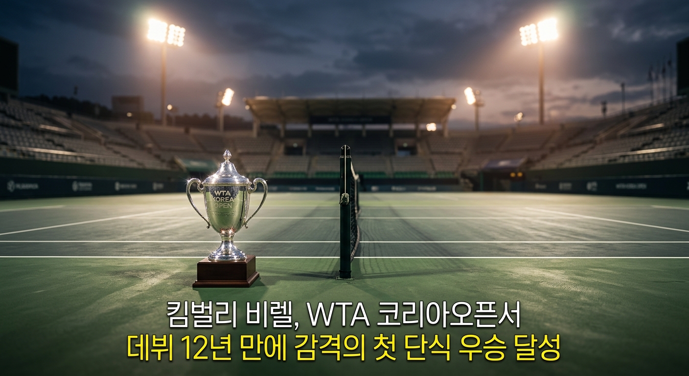 킴벌리 비렐, WTA 코리아오픈서 데뷔 12년 만에 감격의 첫 단식 우승 달성
