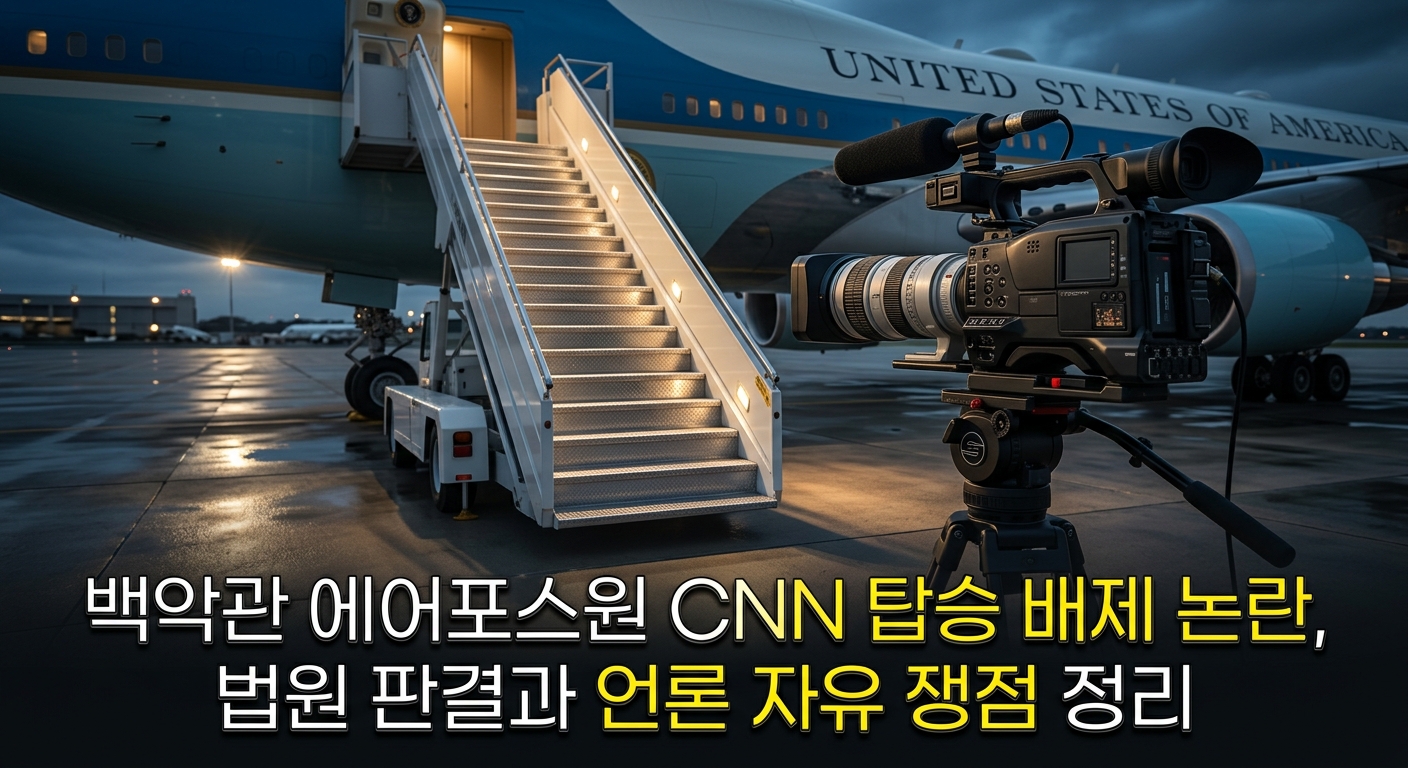 백악관 에어포스원 CNN 탑승 배제 논란, 법원 판결과 언론 자유 쟁점 정리