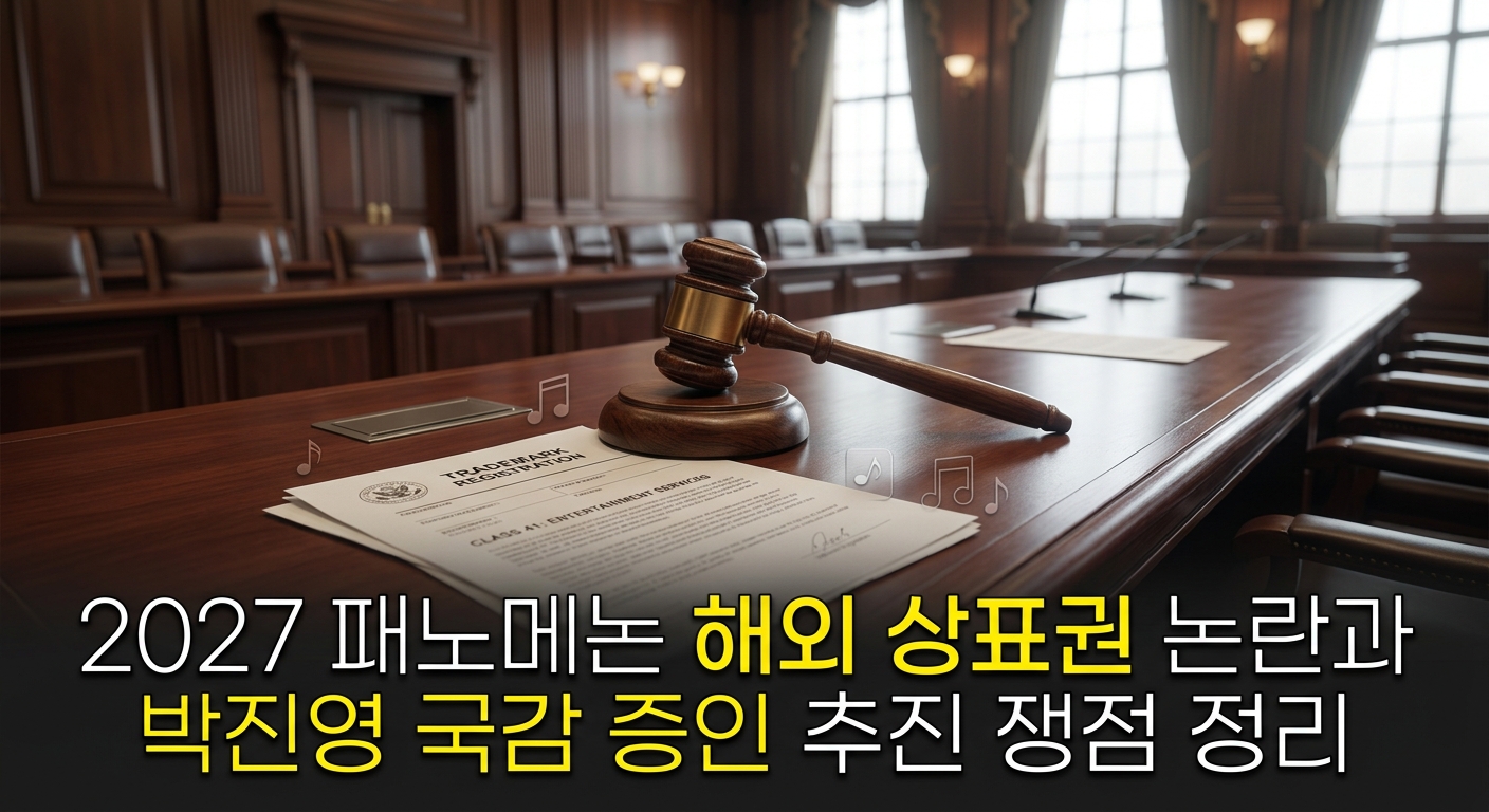 2027 패노메논 해외 상표권 논란과 박진영 국감 증인 추진 쟁점 정리