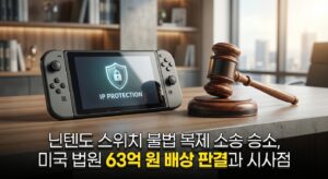닌텐도 스위치 불법 복제 소송 승소, 미국 법원 63억 원 배상 판결과 시사점