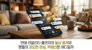 연애 리얼리티 출연자의 일상 공개와 팬들의 과도한 관심, 적정선은 어디일까