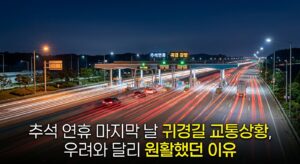 추석 연휴 마지막 날 귀경길 교통상황, 우려와 달리 원활했던 이유
