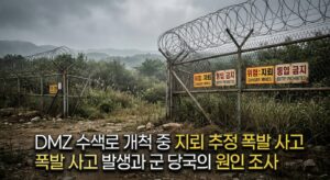 DMZ 수색로 개척 중 지뢰 추정 폭발 사고 발생과 군 당국의 원인 조사
