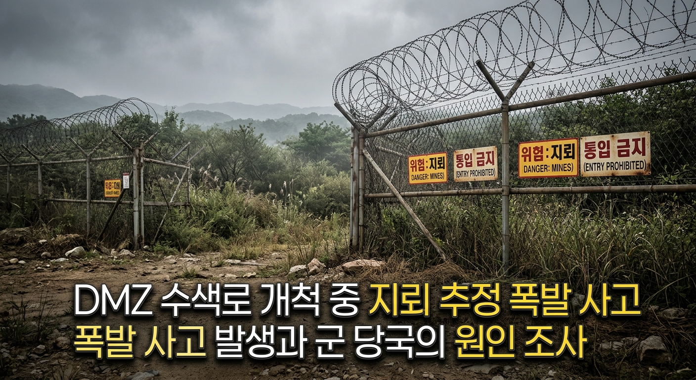 DMZ 수색로 개척 중 지뢰 추정 폭발 사고 발생과 군 당국의 원인 조사