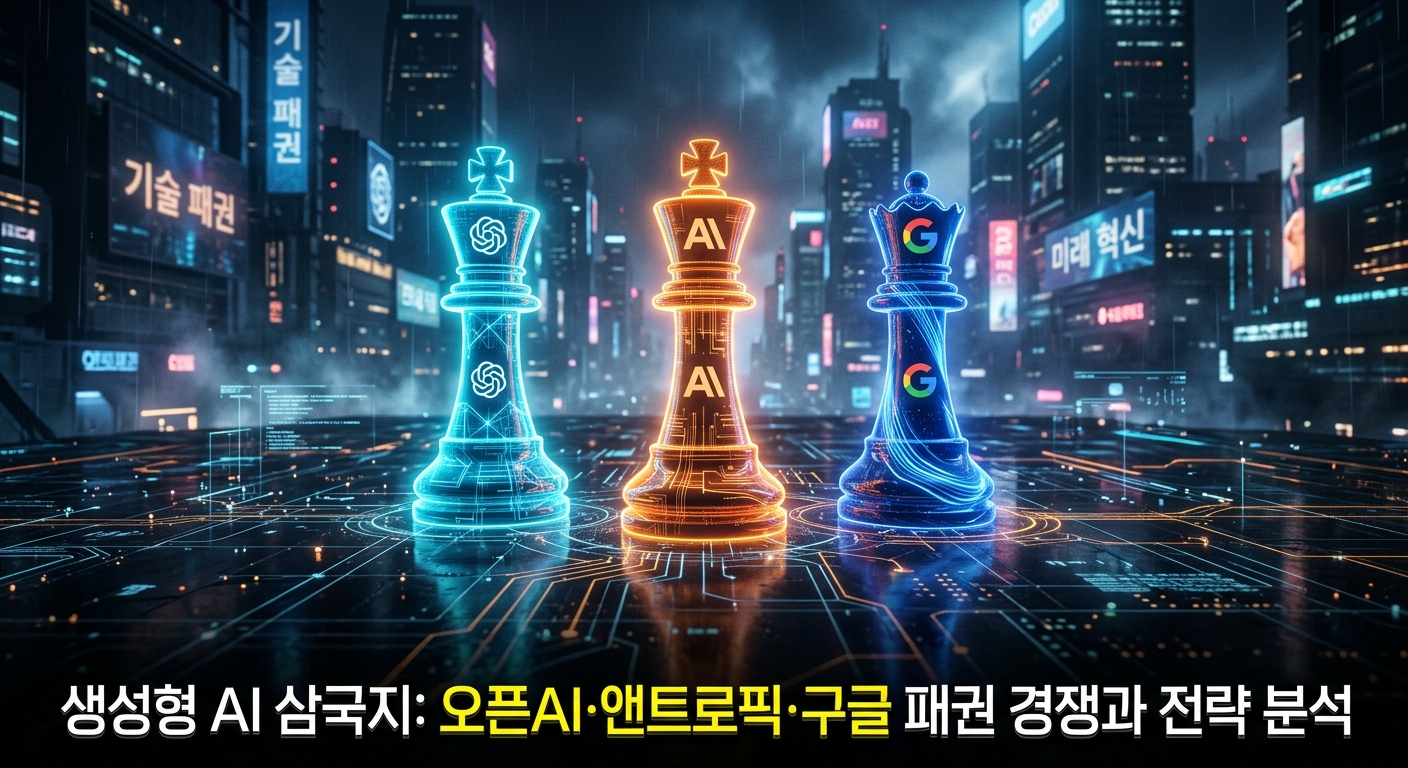 생성형 AI 삼국지: 오픈AI·앤트로픽·구글 패권 경쟁과 전략 분석