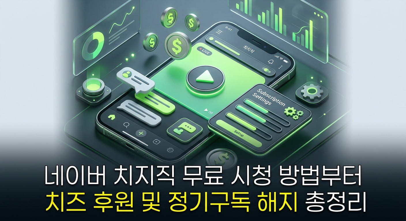 네이버 치지직 무료 시청 방법부터 치즈 후원 및 정기구독 해지 총정리