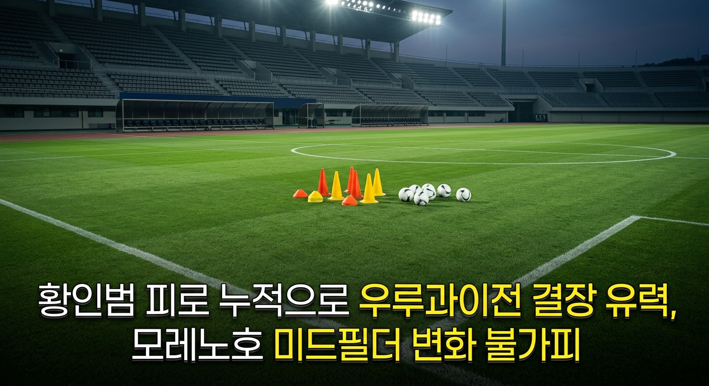 황인범 피로 누적으로 우루과이전 결장 유력, 모레노호 미드필더 변화 불가피