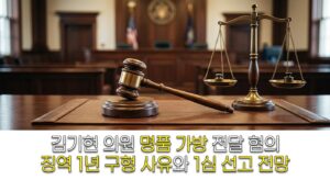 김기현 의원 명품 가방 전달 혐의 징역 1년 구형 사유와 1심 선고 전망