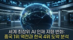 세계 최상위 AI 인재 지형 변화: 중국 1위 역전과 한국 4위 도약 분석