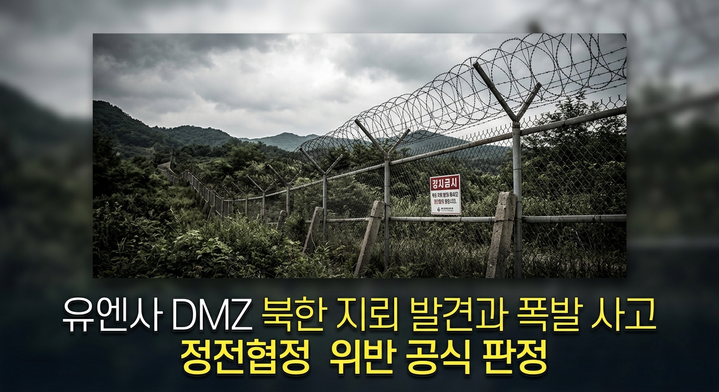 유엔사 DMZ 북한 지뢰 발견과 폭발 사고 정전협정 위반 공식 판정
