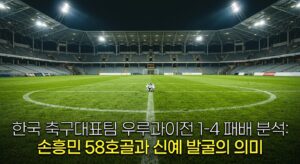 한국 축구대표팀 우루과이전 1-4 패배 분석: 손흥민 58호골과 신예 발굴의 의미