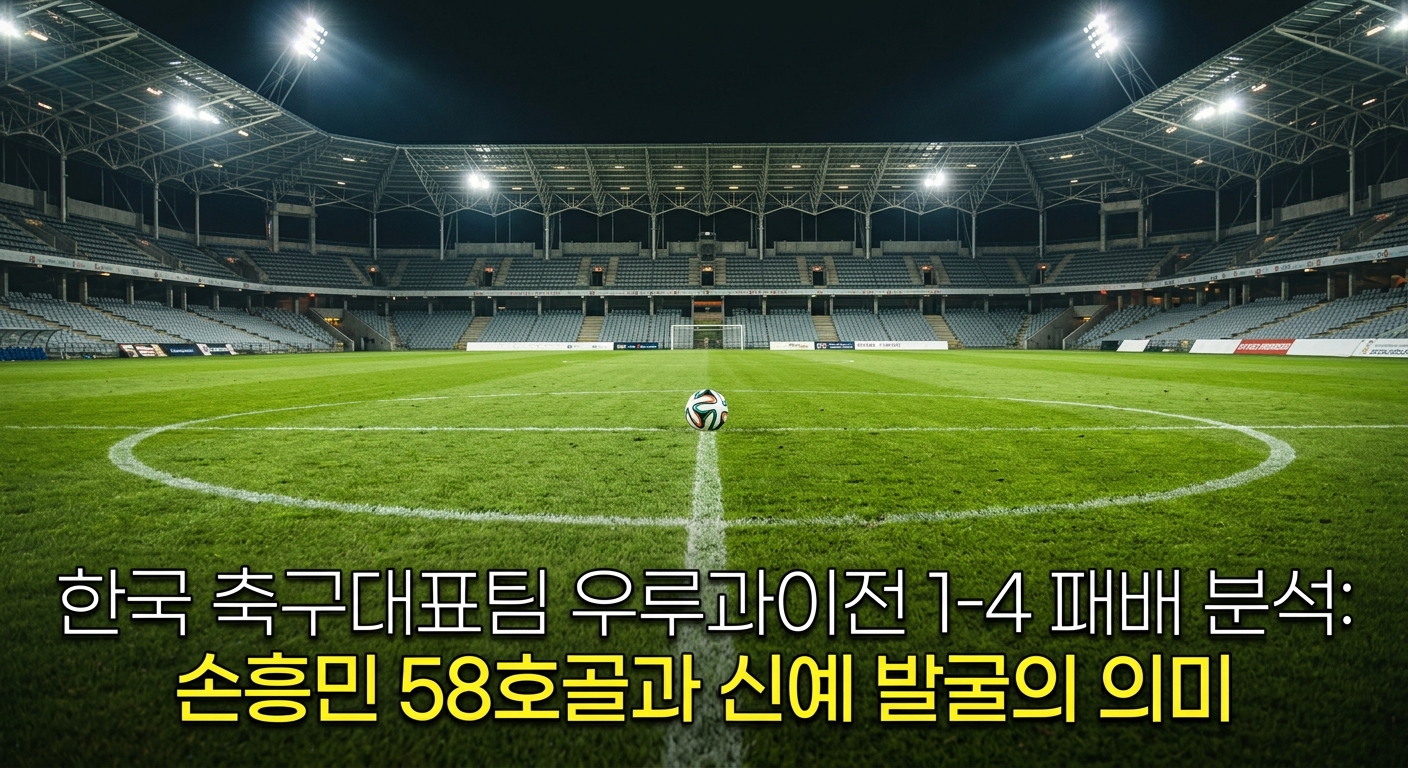 한국 축구대표팀 우루과이전 1-4 패배 분석: 손흥민 58호골과 신예 발굴의 의미