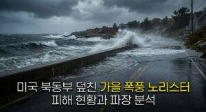 미국 북동부 덮친 가을 폭풍 노리스터 피해 현황과 파장 분석