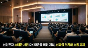 삼성전자 노태문 사장 DX 타운홀 미팅 개최, 성과급 격차와 소통 과제