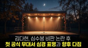 김다현, 심수봉 비판 논란 후 첫 공식 무대서 심경 표명과 향후 다짐