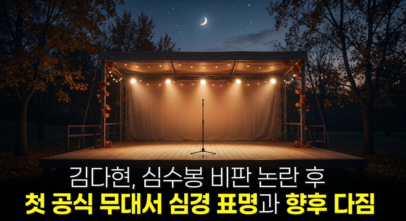 김다현, 심수봉 비판 논란 후 첫 공식 무대서 심경 표명과 향후 다짐
