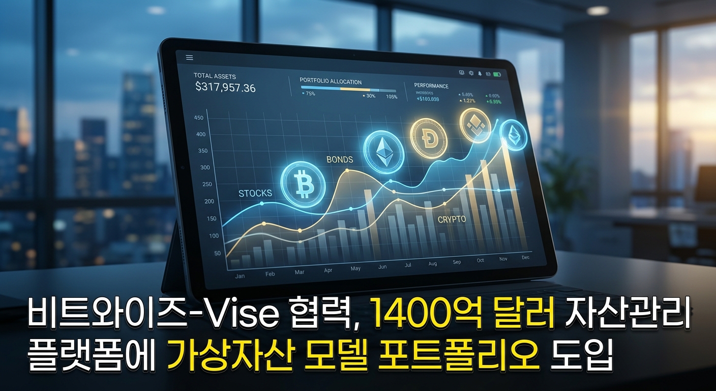 비트와이즈-Vise 협력, 1400억 달러 자산관리 플랫폼에 가상자산 모델 포트폴리오 도입