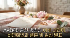 AKB48 출신 방송인 아베 마리아, 비연예인과 결혼 및 임신 발표