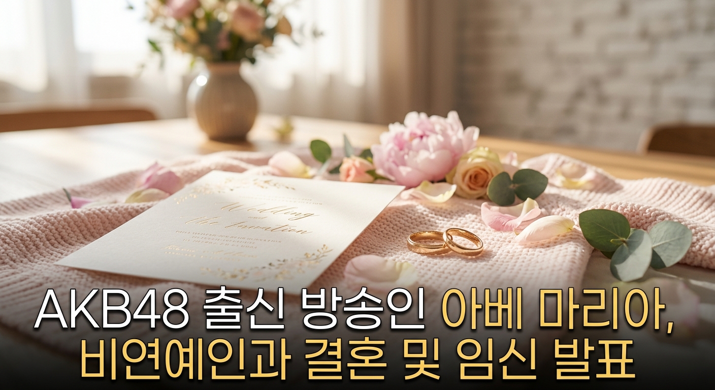AKB48 출신 방송인 아베 마리아, 비연예인과 결혼 및 임신 발표