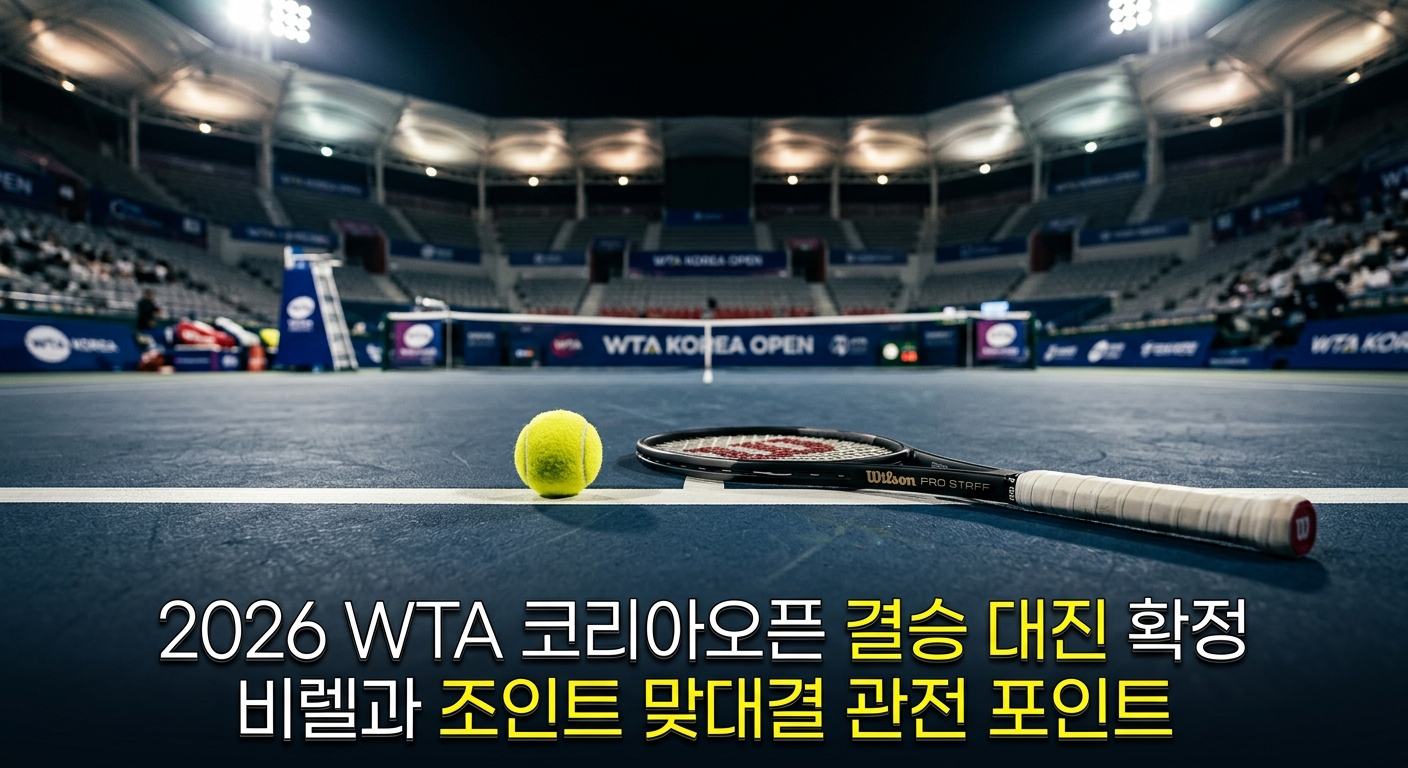 2026 WTA 코리아오픈 결승 대진 확정 비렐과 조인트 맞대결 관전 포인트