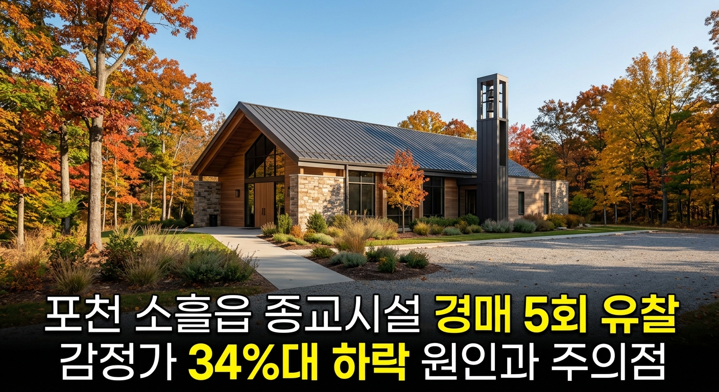 포천 소흘읍 종교시설 경매 5회 유찰 감정가 34%대 하락 원인과 주의점