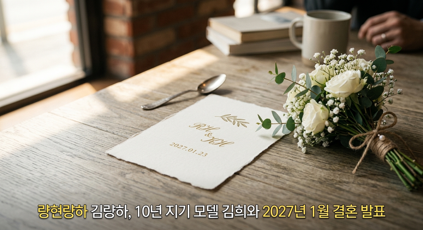 량현량하 김량하, 10년 지기 모델 김희와 2027년 1월 결혼 발표