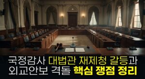 국정감사 대법관 재제청 갈등과 외교안보 격돌 핵심 쟁점 정리