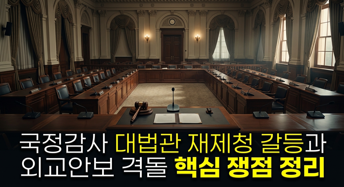 국정감사 대법관 재제청 갈등과 외교안보 격돌 핵심 쟁점 정리