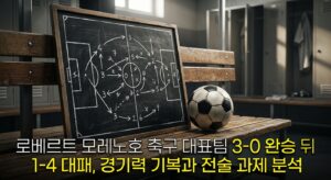 로베르트 모레노호 축구 대표팀 3-0 완승 뒤 1-4 대패, 경기력 기복과 전술 과제 분석