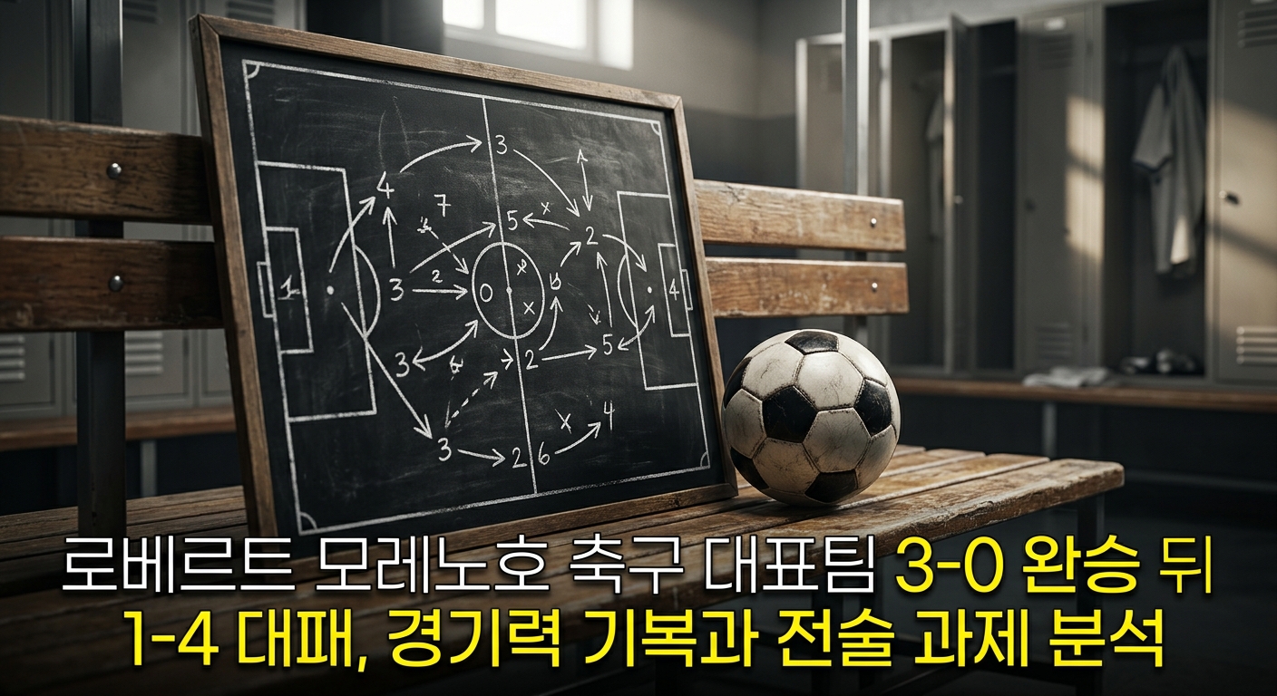 로베르트 모레노호 축구 대표팀 3-0 완승 뒤 1-4 대패, 경기력 기복과 전술 과제 분석