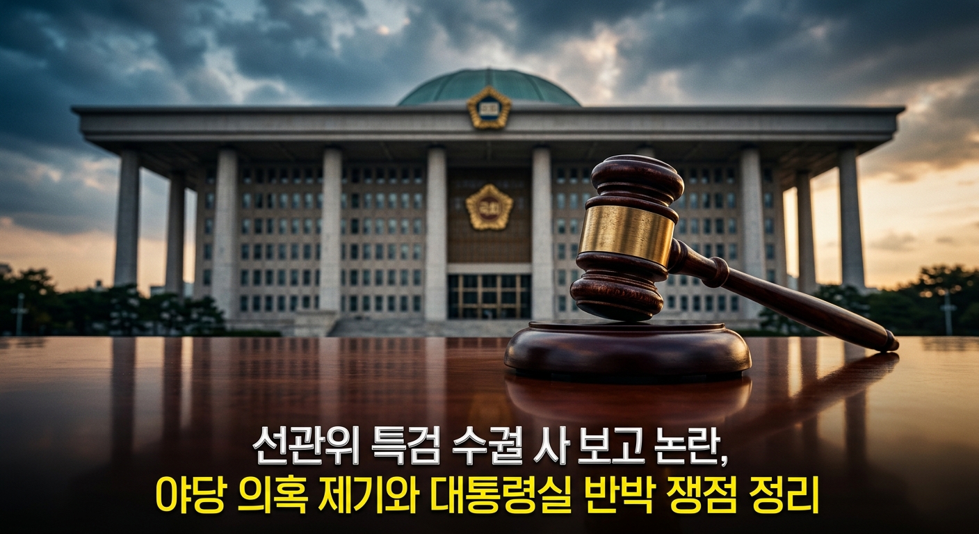 선관위 특검 수사 보고 논란, 야당 의혹 제기와 대통령실 반박 쟁점 정리