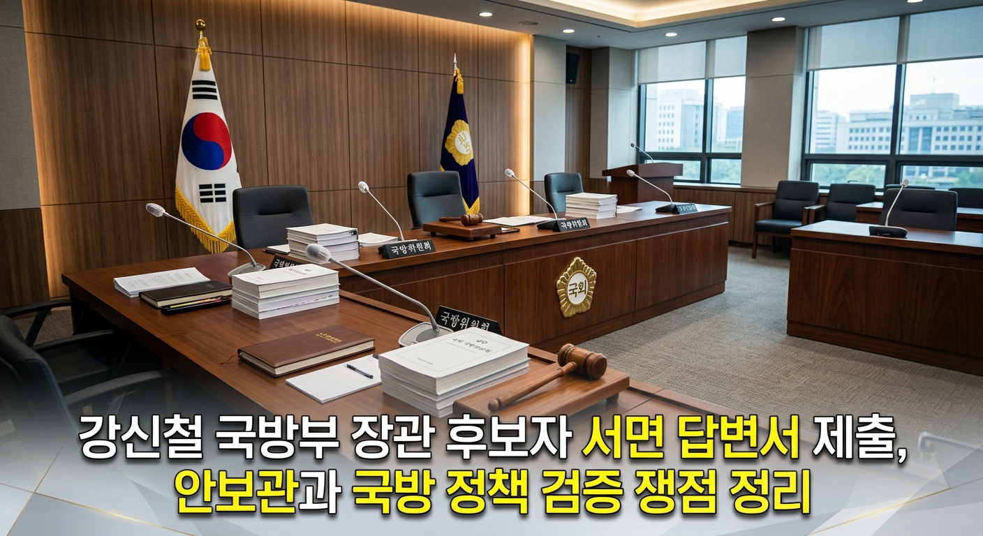강신철 국방부 장관 후보자 서면 답변서 제출, 안보관과 국방 정책 검증 쟁점 정리