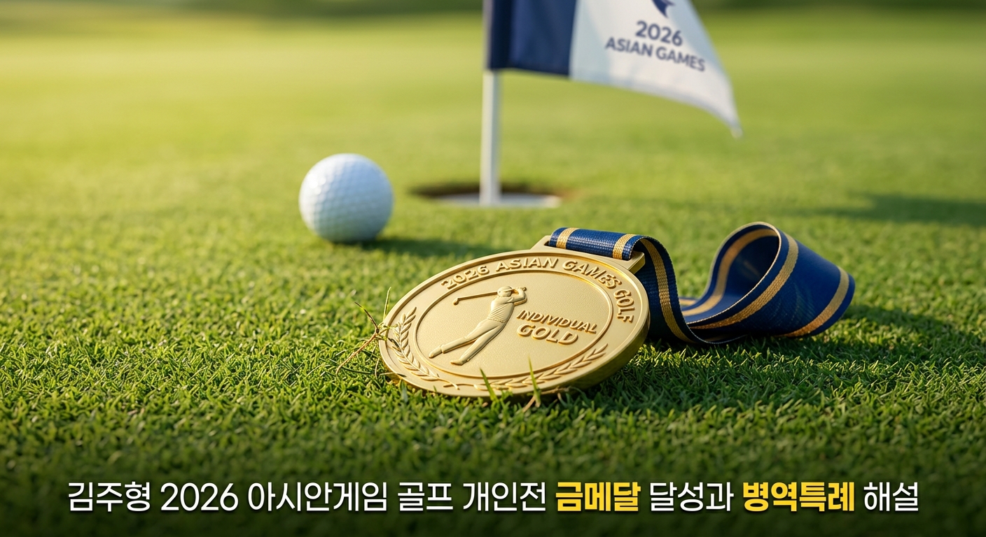김주형 2026 아시안게임 골프 개인전 금메달 달성과 병역특례 해설
