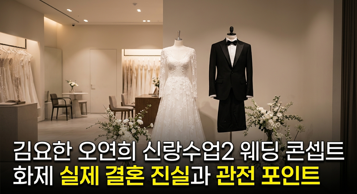 김요한 오연희 신랑수업2 웨딩 콘셉트 화제 실제 결혼 진실과 관전 포인트