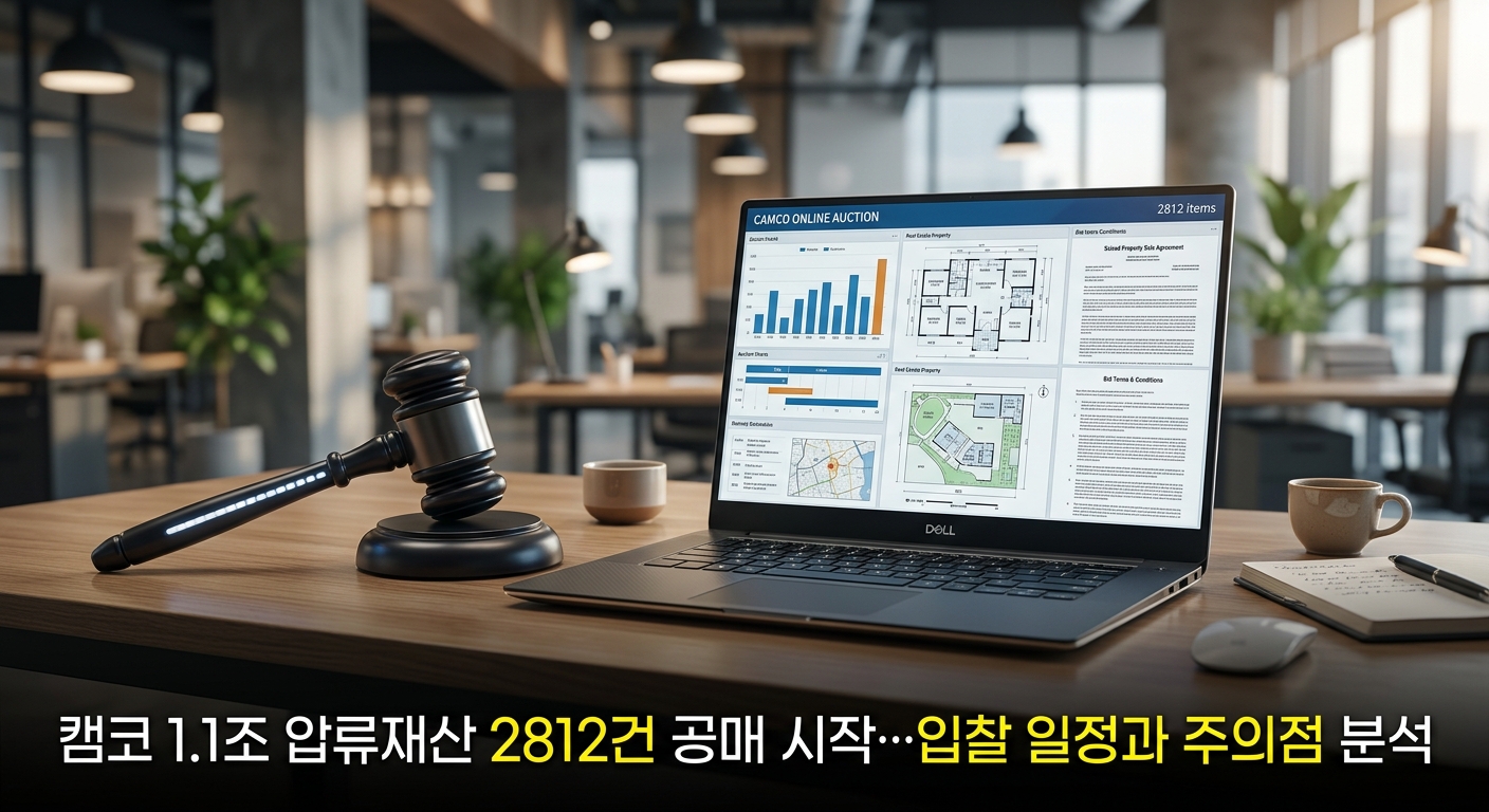 캠코 1.1조 압류재산 2812건 공매 시작…입찰 일정과 주의점 분석