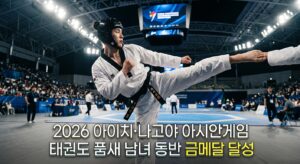 2026 아이치·나고야 아시안게임 태권도 품새 남녀 동반 금메달 달성