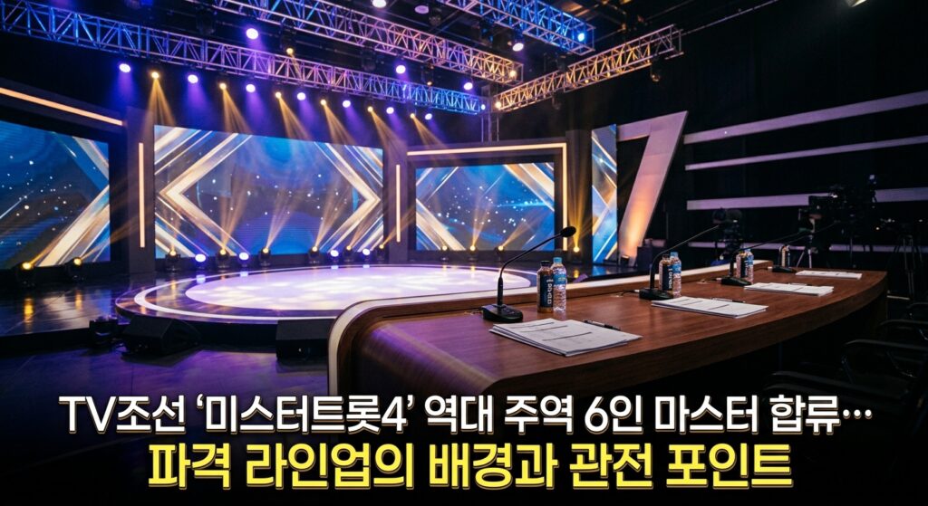 TV조선 '미스터트롯4' 역대 주역 6인 마스터 합류… 파격 라인업의 배경과 관전 포인트
