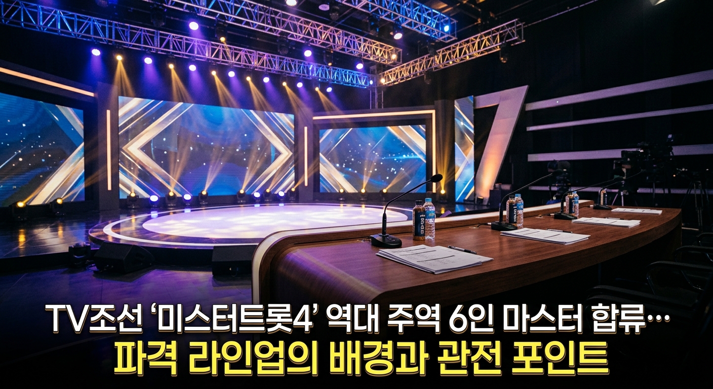 TV조선 '미스터트롯4' 역대 주역 6인 마스터 합류… 파격 라인업의 배경과 관전 포인트