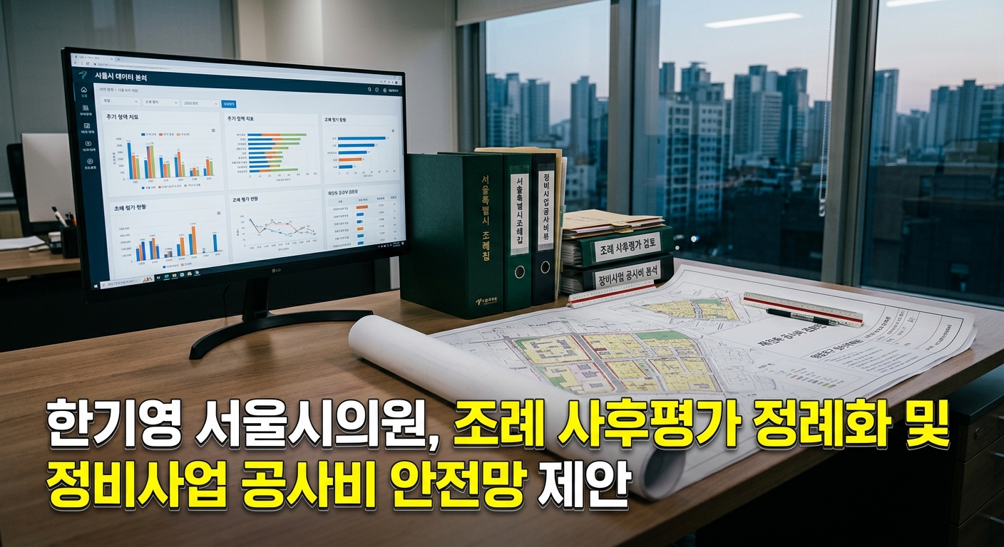 한기영 서울시의원, 조례 사후평가 정례화 및 정비사업 공사비 안전망 제안