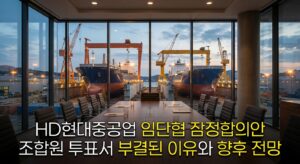 HD현대중공업 임단협 잠정합의안 조합원 투표서 부결된 이유와 향후 전망