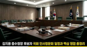 김지용 중수청장 후보자 국회 인사청문회 일정과 핵심 쟁점 총정리