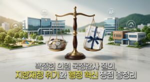 박정현 의원 국정감사 질의, 지방재정 위기와 행정 혁신 쟁점 총정리