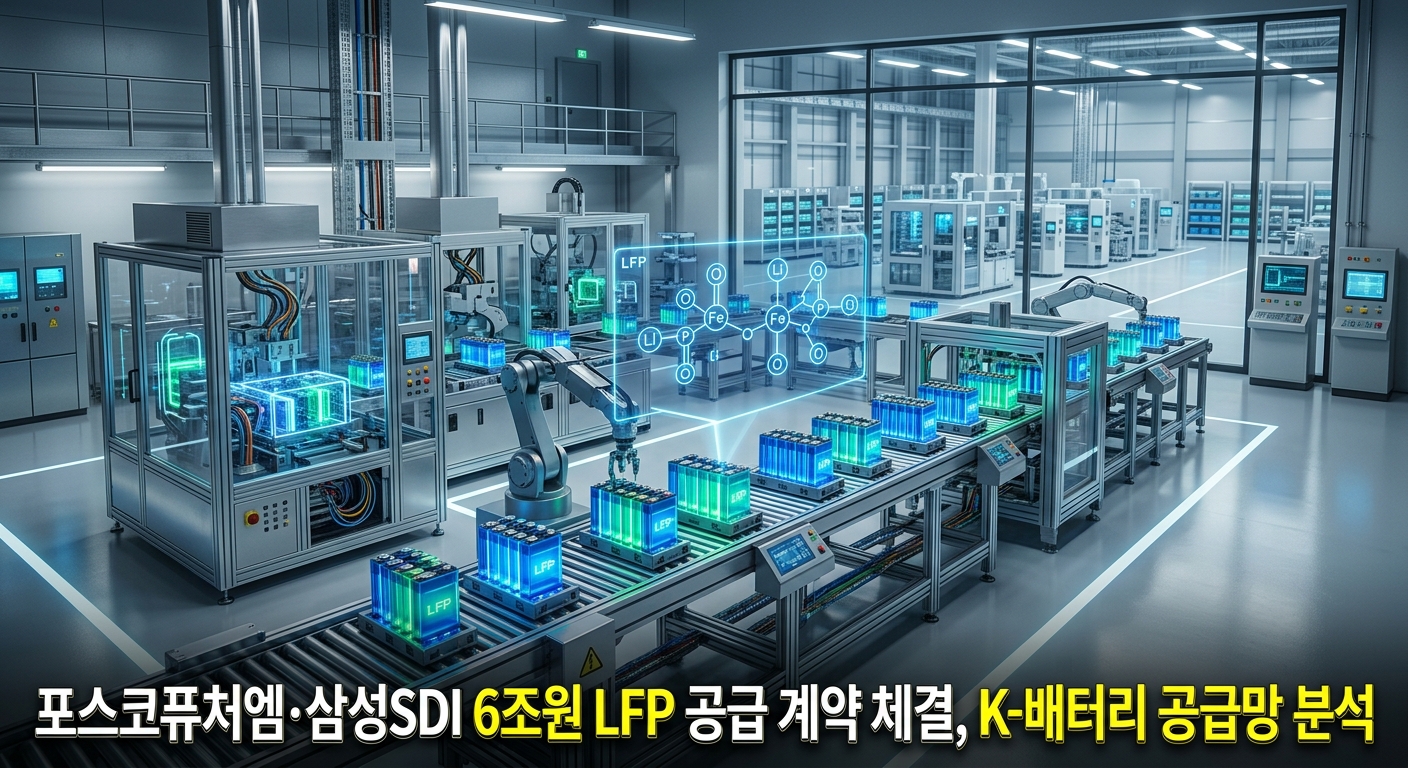 포스코퓨처엠·삼성SDI 6조원 LFP 공급 계약 체결, K-배터리 공급망 분석
