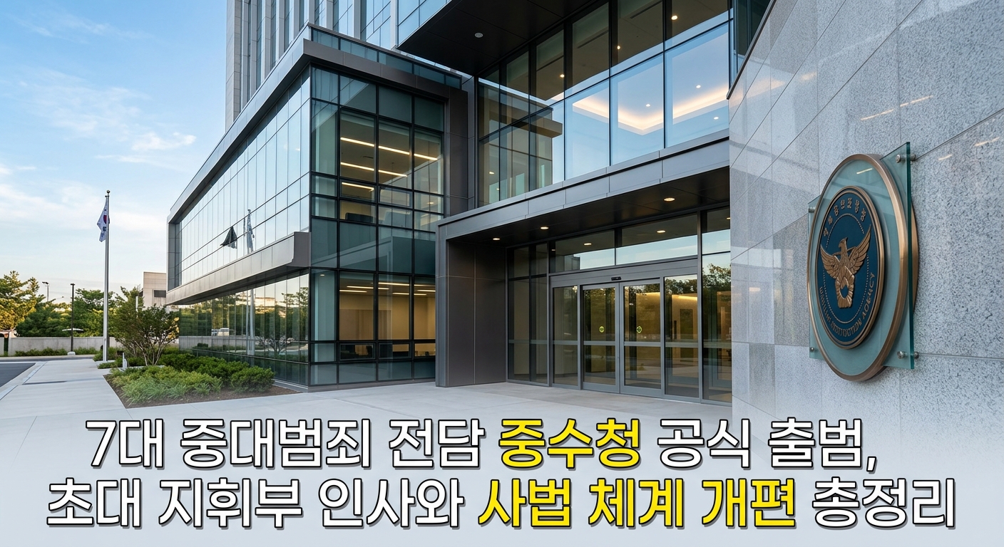 7대 중대범죄 전담 중수청 공식 출범, 초대 지휘부 인사와 사법 체계 개편 총정리