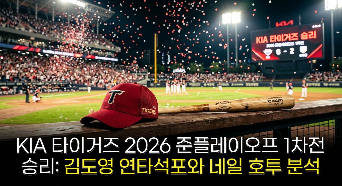 KIA 타이거즈 2026 준플레이오프 1차전 승리: 김도영 연타석포와 네일 호투 분석