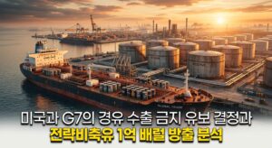 미국과 G7의 경유 수출 금지 유보 결정과 전략비축유 1억 배럴 방출 분석