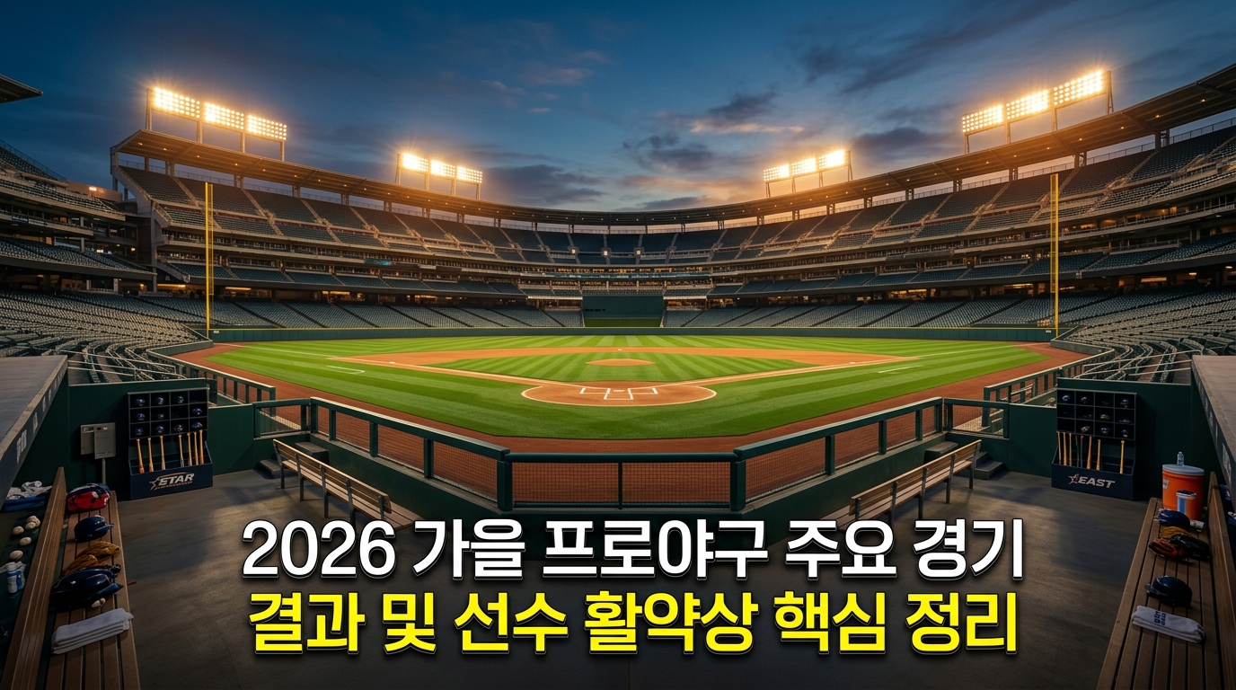 2026 가을 프로야구 주요 경기 결과 및 선수 활약상 핵심 정리